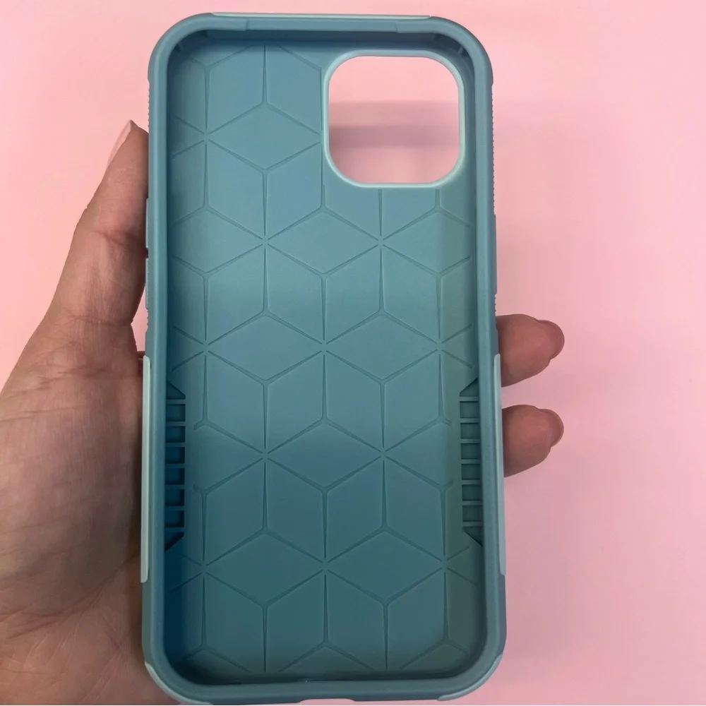 Aqua phone 14 case with ring holder stand  #phoneaccessories